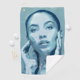 "Woman in Blue" Golfhandtuch
