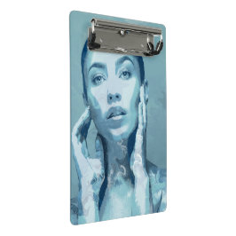"Woman in Blue" Mini Klemmbrett