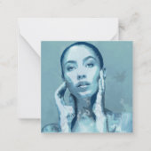 "Woman in Blue" Mitteilungskarte (Vorderseite)