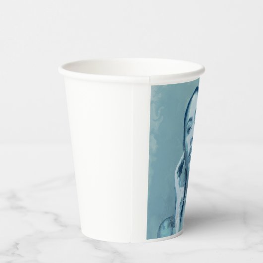 "Woman in Blue" Pappbecher (Rechts)