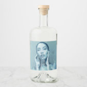 "Woman in Blue" Premium Canvas  Alkoholflaschenetikett (Vorderseite)
