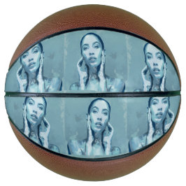 "Woman in Blue" Premium Canvas  Basketball