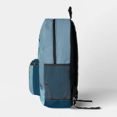 "Woman in Blue" Premium Canvas Bedruckter Rucksack (Rechts)