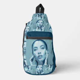 "Woman in Blue" Premium Canvas  Crossbody Bag