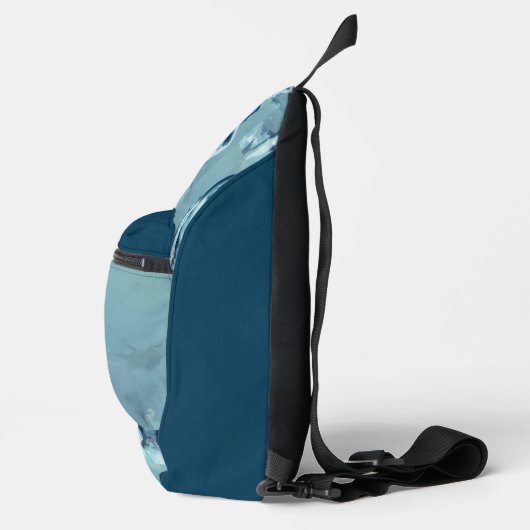 "Woman in Blue" Premium Canvas Crossbody Bag (Rechts)