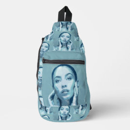 "Woman in Blue" Premium Canvas  Crossbody Bag