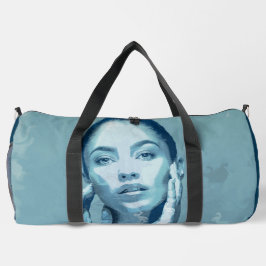 "Woman in Blue" Premium Canvas  Duffle Bag