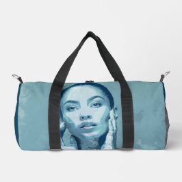 "Woman in Blue" Premium Canvas  Duffle Bag