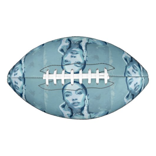 "Woman in Blue" Premium Canvas Football (Vorderseite)
