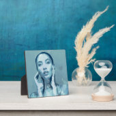 "Woman in Blue" Premium Canvas  Fotoplatte (InSitu)