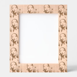 "Woman in Blue" Premium Canvas  Geätzte Rahmen