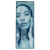 "Woman in Blue" Premium Canvas Geschenktüte Für Weinflaschen (Vorderseite)
