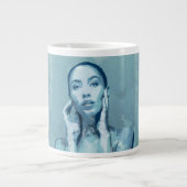 "Woman in Blue" Premium Canvas Jumbo-Tasse (Vorderseite)