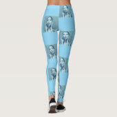 "Woman in Blue" Premium Canvas Leggings (Rückseite)