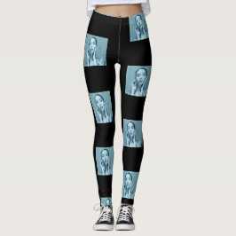 "Woman in Blue" Premium Canvas  Leggings