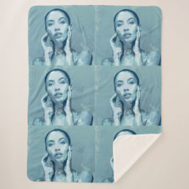 "Woman in Blue" Premium Canvas  Sherpadecke