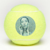 "Woman in Blue" Premium Canvas Tennisbälle (Vorderseite)