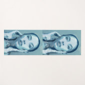 "Woman in Blue" Premium Canvas Yogamatte (Vorderseite (Horizontal))