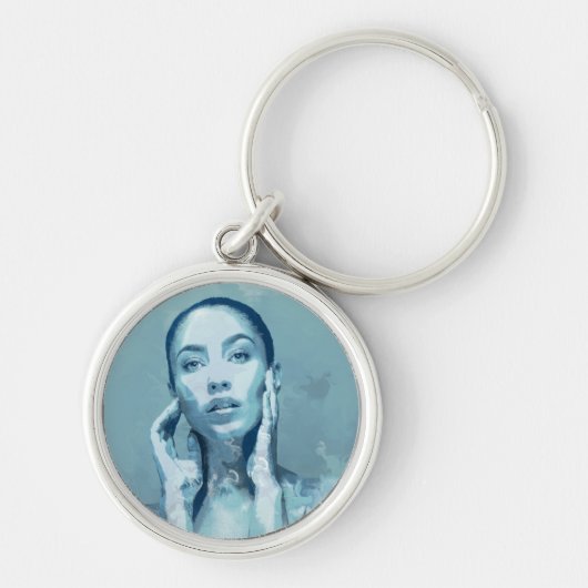 "Woman in Blue" Schlüsselanhänger (Vorne)