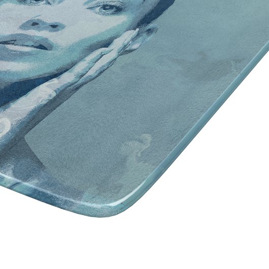 "Woman in Blue" Schneidebrett (Ecke)