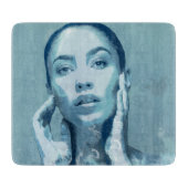 "Woman in Blue" Schneidebrett (Vorderseite)