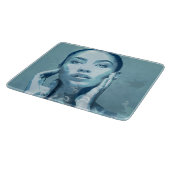 "Woman in Blue" Schneidebrett (Ecke)