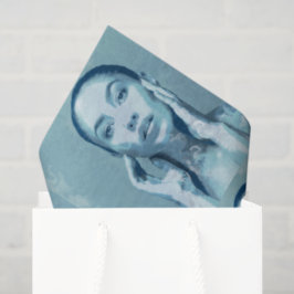 "Woman in Blue" Seidenpapier