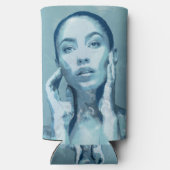 "Woman in Blue" Selters Dosenkühler (Rückseite)