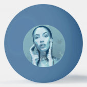 "Woman in Blue" Tischtennisball (Rückseite)