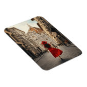 Woman in Florence Italy Travel Magnet (Rechte Seite)