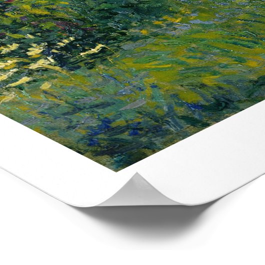 Woman in the Garden (oil on canvas) Poster (Ecke)