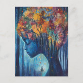 Woman in the Trees Postkarte (Vorderseite)