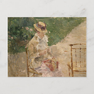 Woman Knitting, Berthe Morisot Fine Ar Postkarte