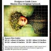 Woman, Lace Blindfold & Floral Crown EM8 Decoupage Seidenpapier