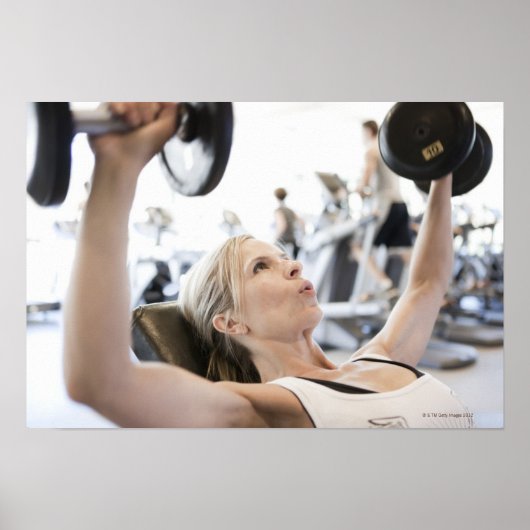Woman Lifting Weights Poster (Vorne)