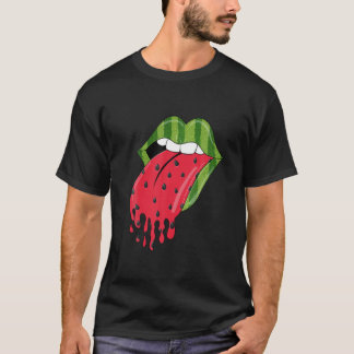 Woman Lip Melon Mama Watermelon T-Shirt