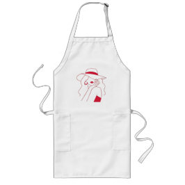 Woman Long Apron Lange Schürze