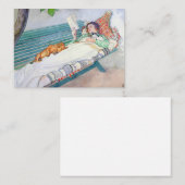 Woman Lying on a Bench, 1913 by Carl Larsson Mitteilungskarte (Vorne/Hinten)