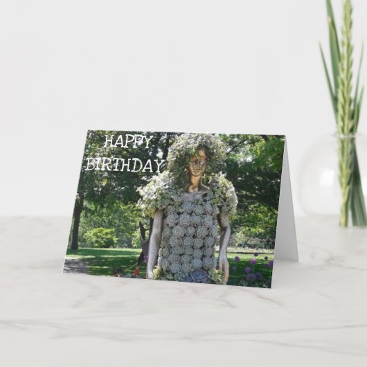 Woman Made of Succulents Birthday Card Karte (Vorderseite)