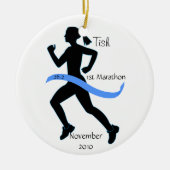 Woman Marathon Runner Ornament (Vorne)