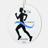Woman Marathon Runner Ornament (Links)