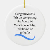 Woman Marathon Runner Ornament (Hinten)