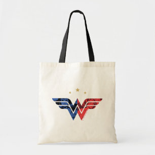 Woman Modern & Retro Comic Overlay-Logo Tragetasche