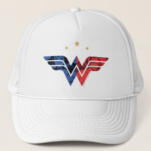 Woman Modern & Retro Comic Overlay-Logo Truckerkappe