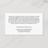 Woman Mopping House Floor | Janitorial Services Visitenkarte (Rückseite)