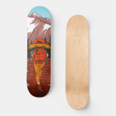 Woman Mountain Forest Trail Erlebnis Skateboard (Vorderseite)