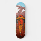 Woman Mountain Forest Trail Erlebnis Skateboard (Vorderseite)
