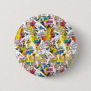 Woman Neon Pattern Button