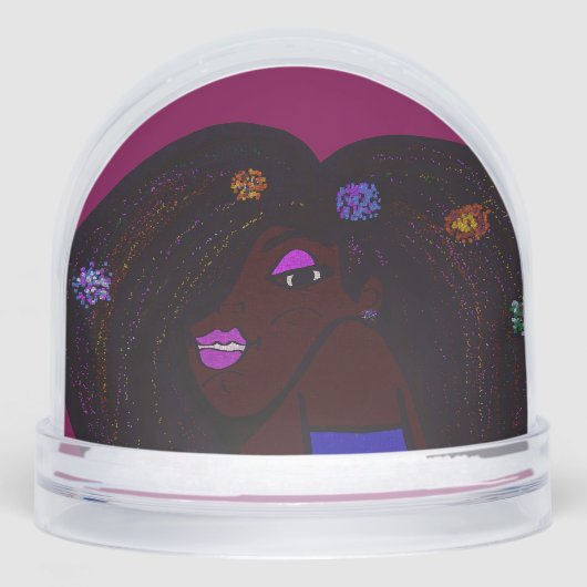 Woman of Color Animation Schneekugeln (Vorderseite)