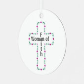 Woman of faith ornament aus metall (Vorderseite links)